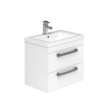 Essential Nevada Wall Hung Basin Unit 2 Drawers 500mm WHITE