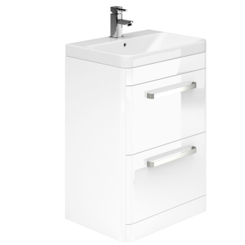 Essential Vermont Basin Unit 2 Drawers 600mm WHITE