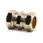 Compression Chrome Straight Connector 15mm KS610CP 75720