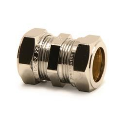 Compression Chrome Straight Connector 22mm KS610CP 75721