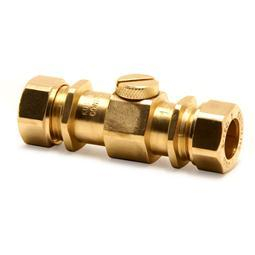 Compression Double Check Valve 15mm Brass 32901