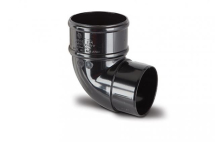 Polypipe 68mm Round Downpipe 92deg Offset Bend Black RR132B