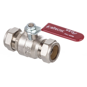 Compression Lever Ball Valve 28mm Red
