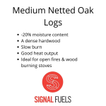 MEDIUM NETTED OAK LOGS (-20% MOISTURE CONTENT)