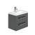 Essential Nevada Wall Hung Basin Unit 2 Drawers 600mm GREY Essential Nevada Wall Hung Basin Unit 2 Drawers 600mm GREY
