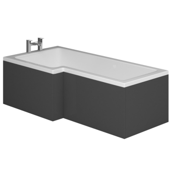 Essential Nevada 'L' Shaped Bath Panels GREY
