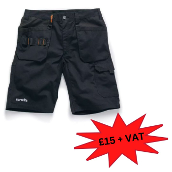 Scruffs Trade Flex Holster Shorts 32Inch Black Scruffs Trade Flex Holster Shorts 32Inch Black