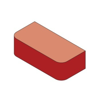 Bn2.2 Red Double Bullnosed Bricks Solid