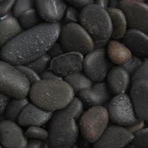 Longrake Spar Black Pebbles Polished 15/30mm 20kg